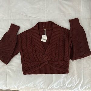 XS free people crop top sweater